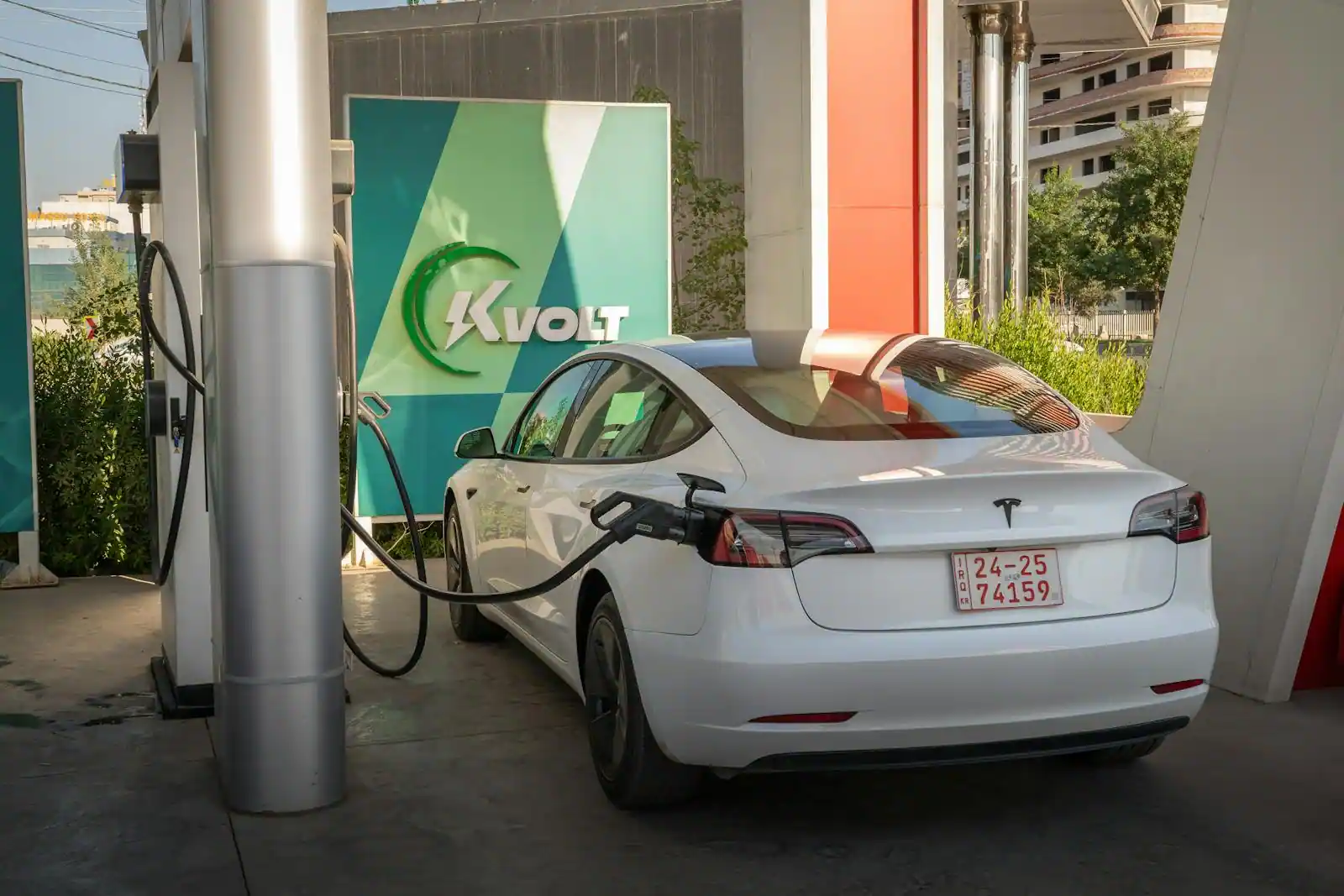 Écran de cotation affichant le cours de l'action Tesla TSLA avec graphique en chandeliers et indicateurs techniques