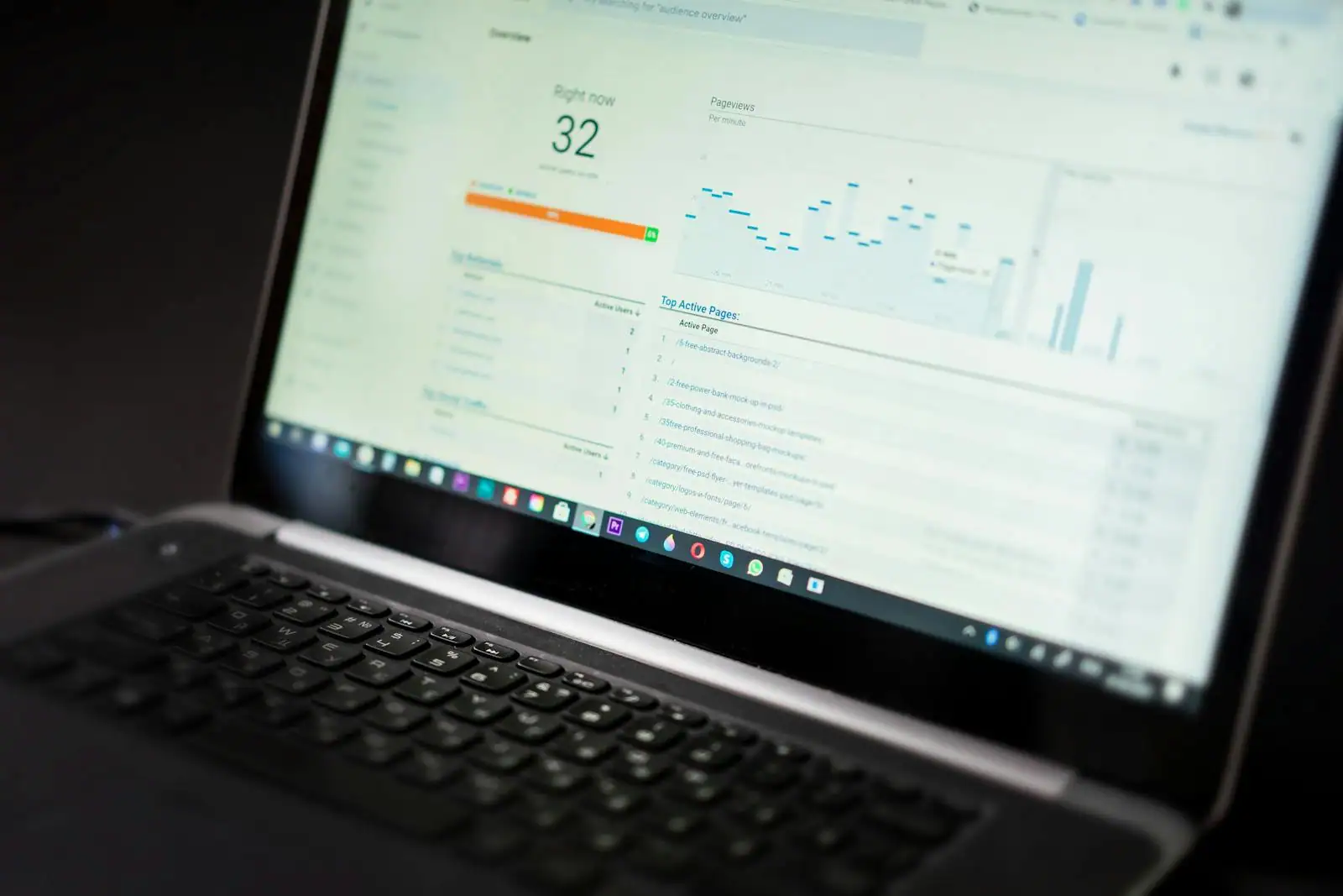 Écran d'ordinateur affichant une interface de logiciel de gestion d'entreprise avec tableau de bord, indicateurs et facturation